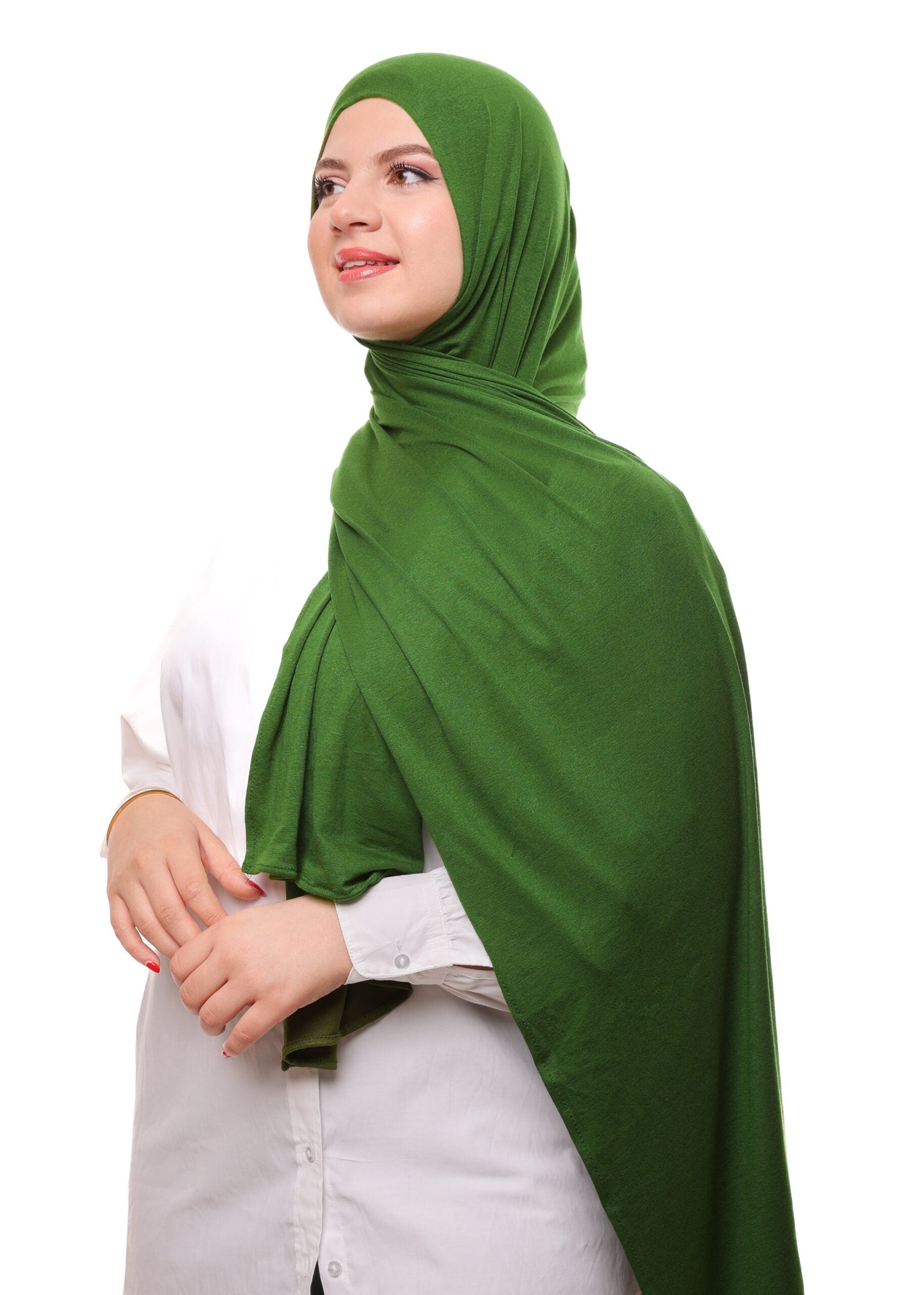 شال ليكرا سهل الإستعمال - أخضر زيتي -