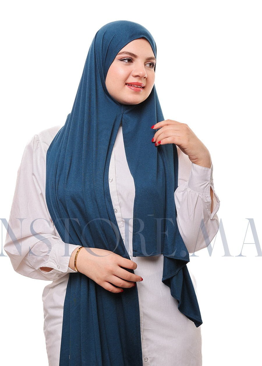 شال ليكرا سهل الإستعمال أزرق - بترولي داكن -