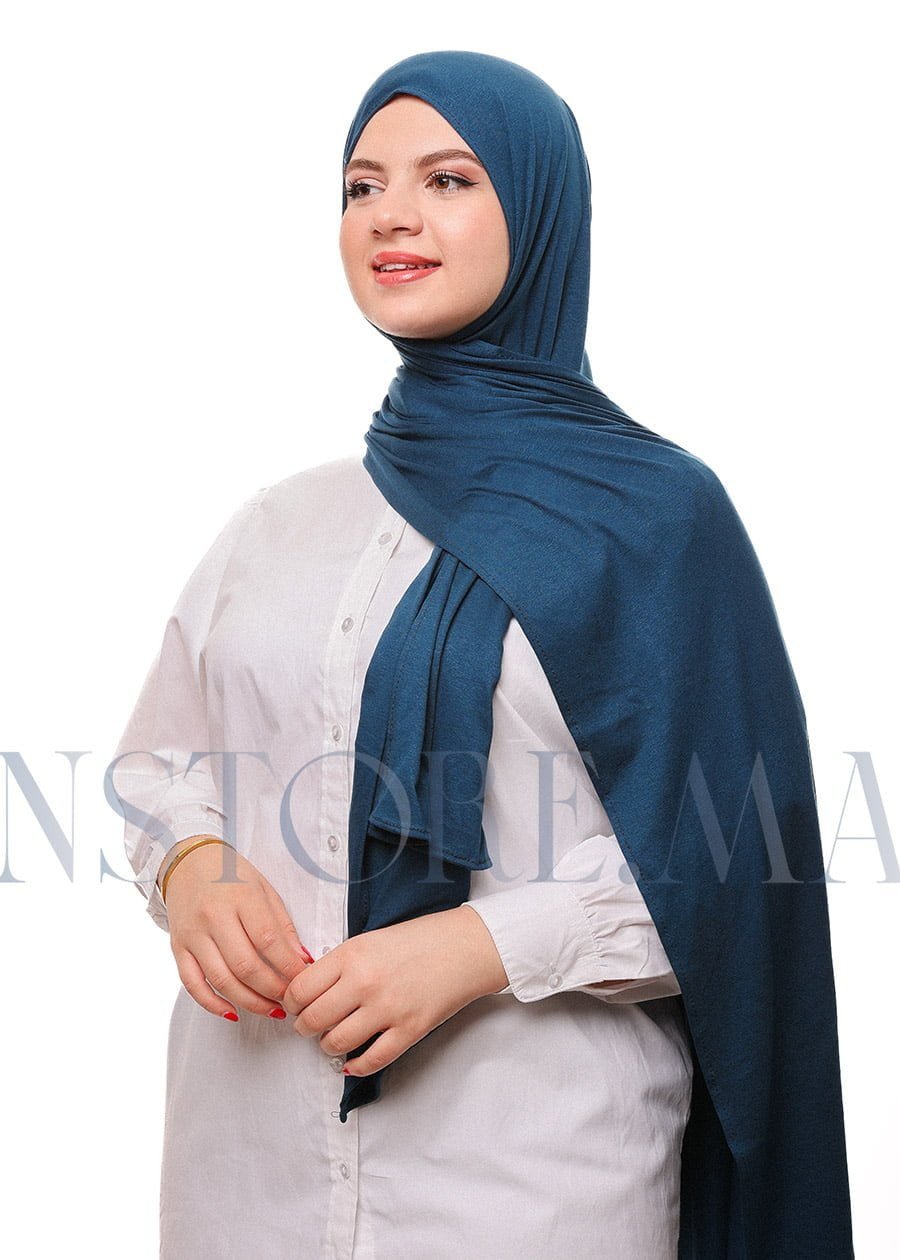 شال ليكرا سهل الإستعمال أزرق - بترولي داكن -