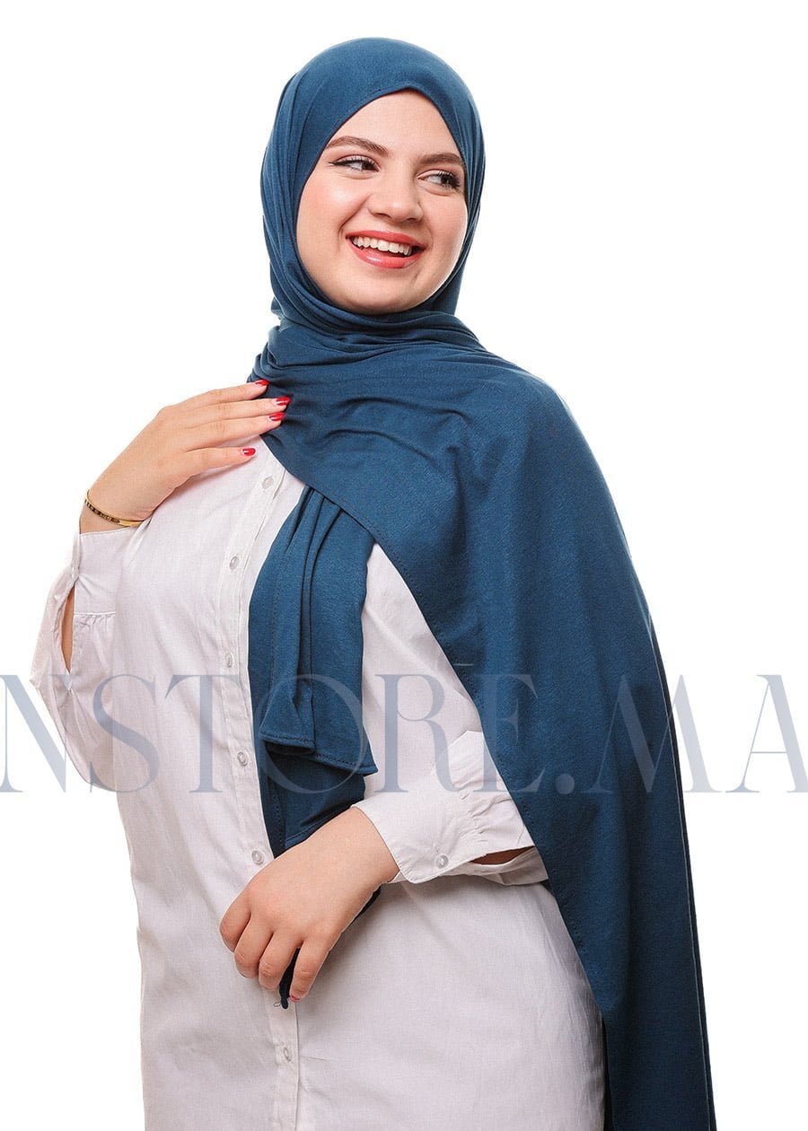 شال ليكرا سهل الإستعمال أزرق - بترولي داكن -
