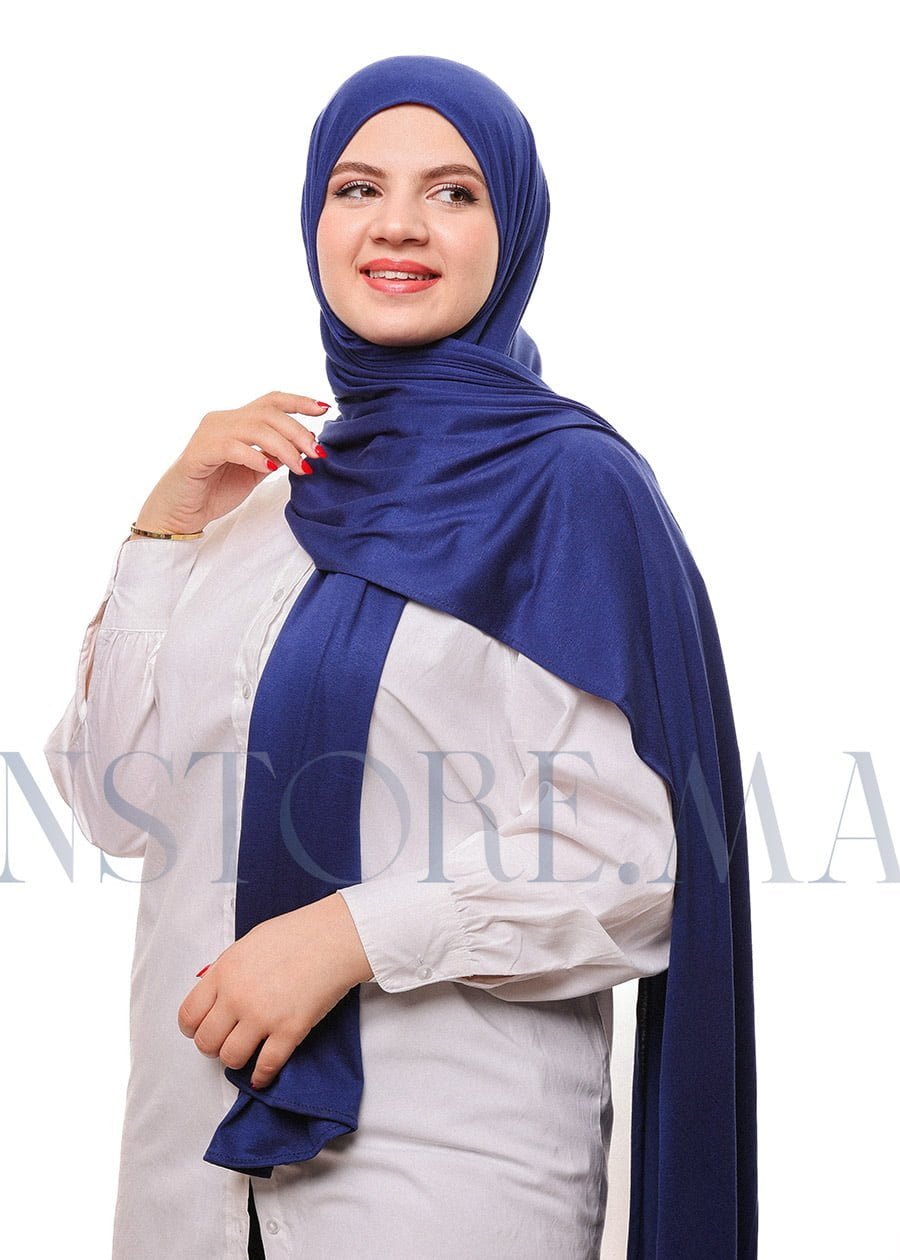 شال ليكرا سهل الإستعمال - أزرق غامق -