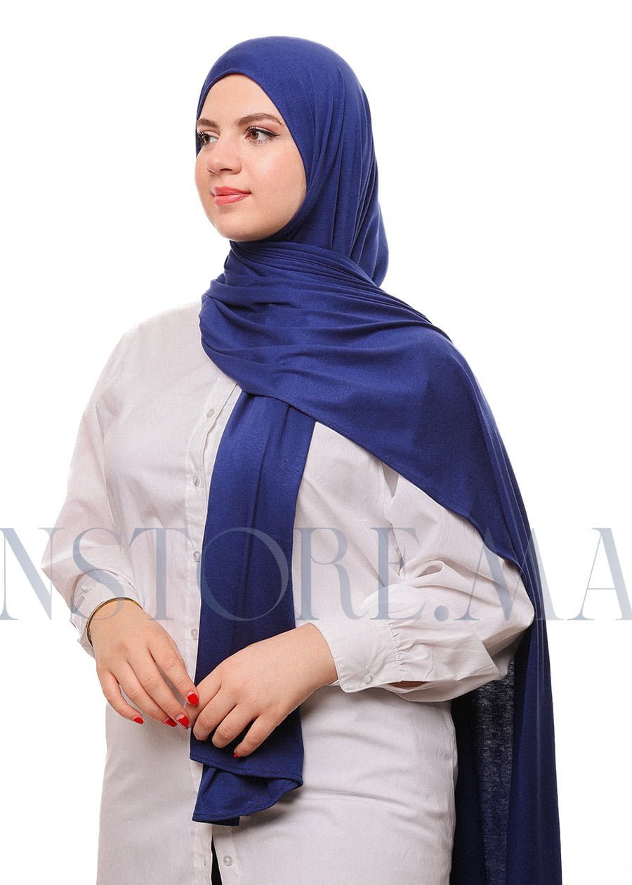 شال ليكرا سهل الإستعمال - أزرق غامق -