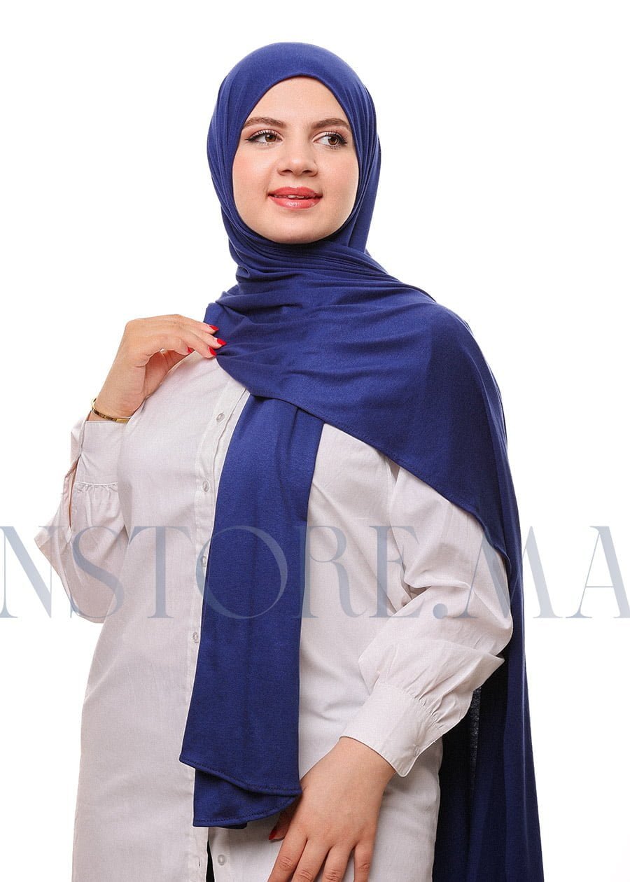 شال ليكرا سهل الإستعمال - أزرق غامق -