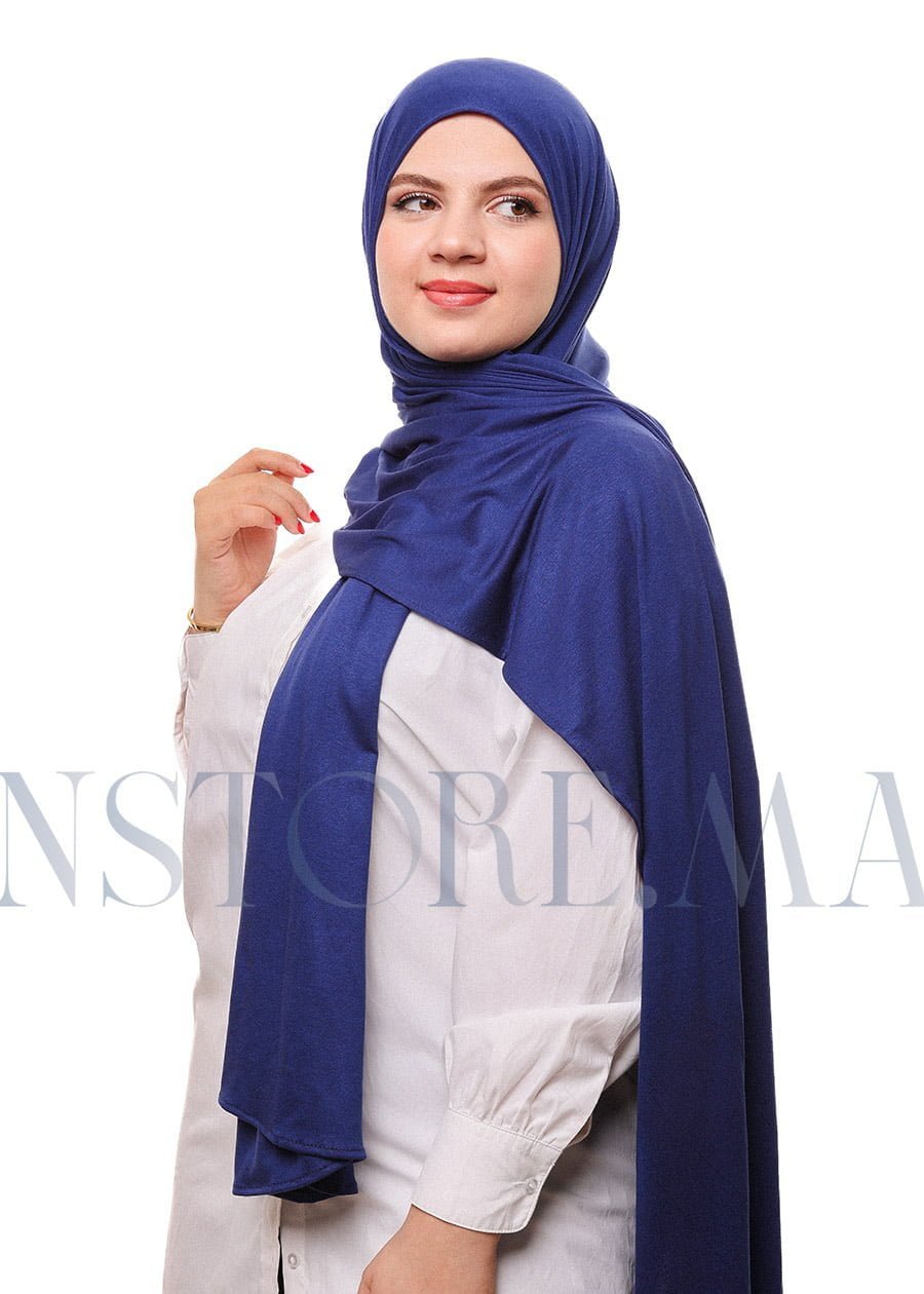 شال ليكرا سهل الإستعمال - أزرق غامق -