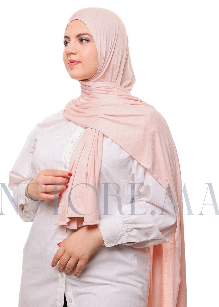 شال ليكرا سهل الإستعمال بيج وردي