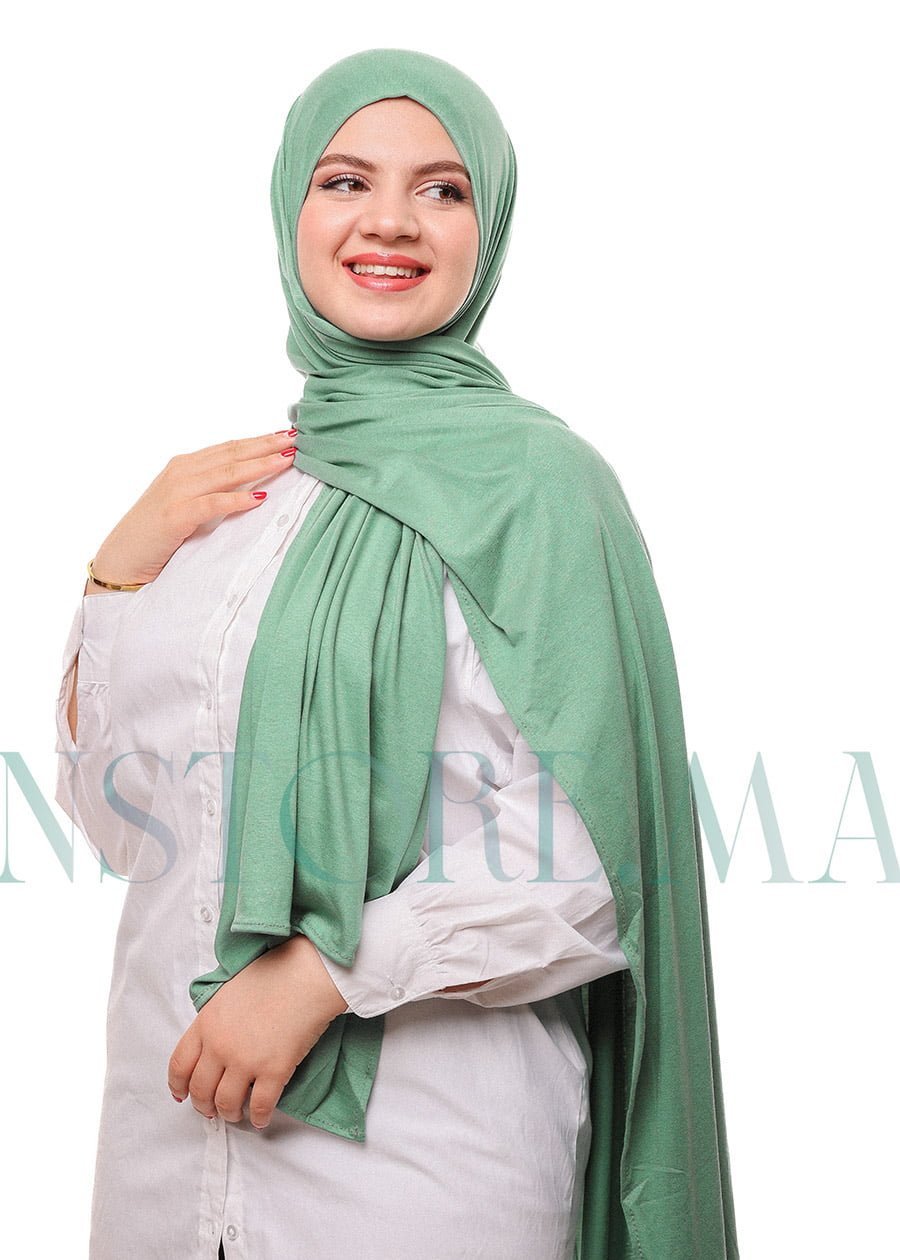 شال ليكرا سهل الإستعمال أخضر باستل