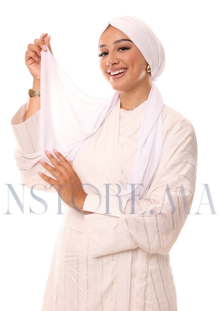 تربان يربط من الخلف أبيض