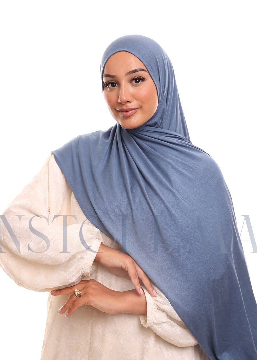 شال ليكرا سهل الإستعمال - أزرق بترولي -