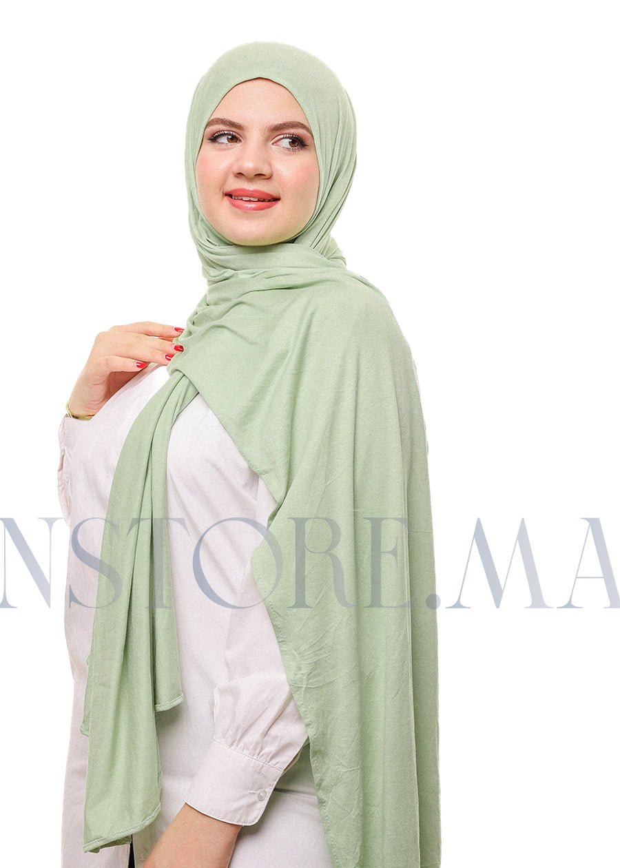 شال ليكرا سهل الإستعمال أخضر باستل
