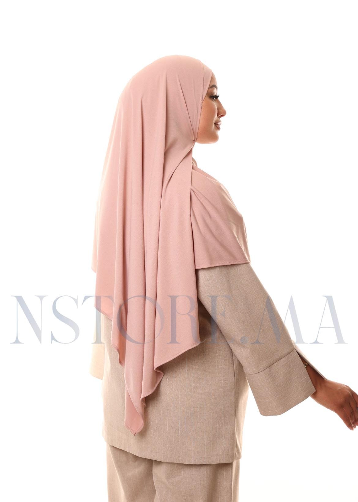 شال مزدوج - وردي -