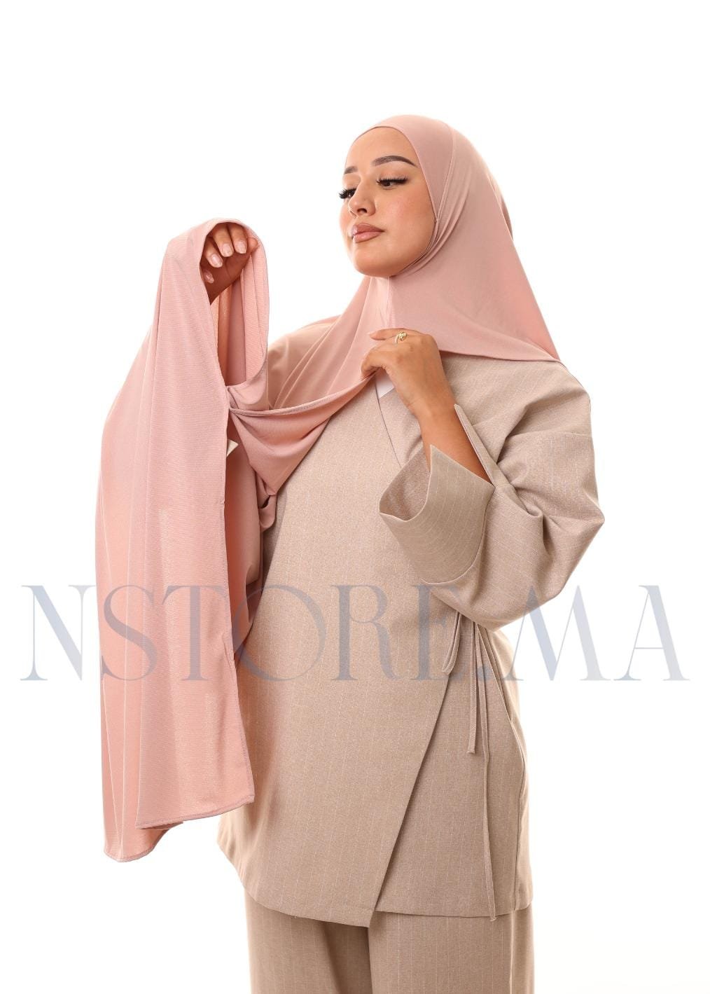 شال مزدوج وردي