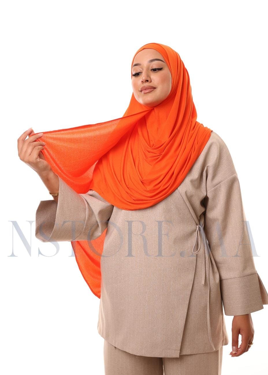 شال مزدوج - برتقالي -