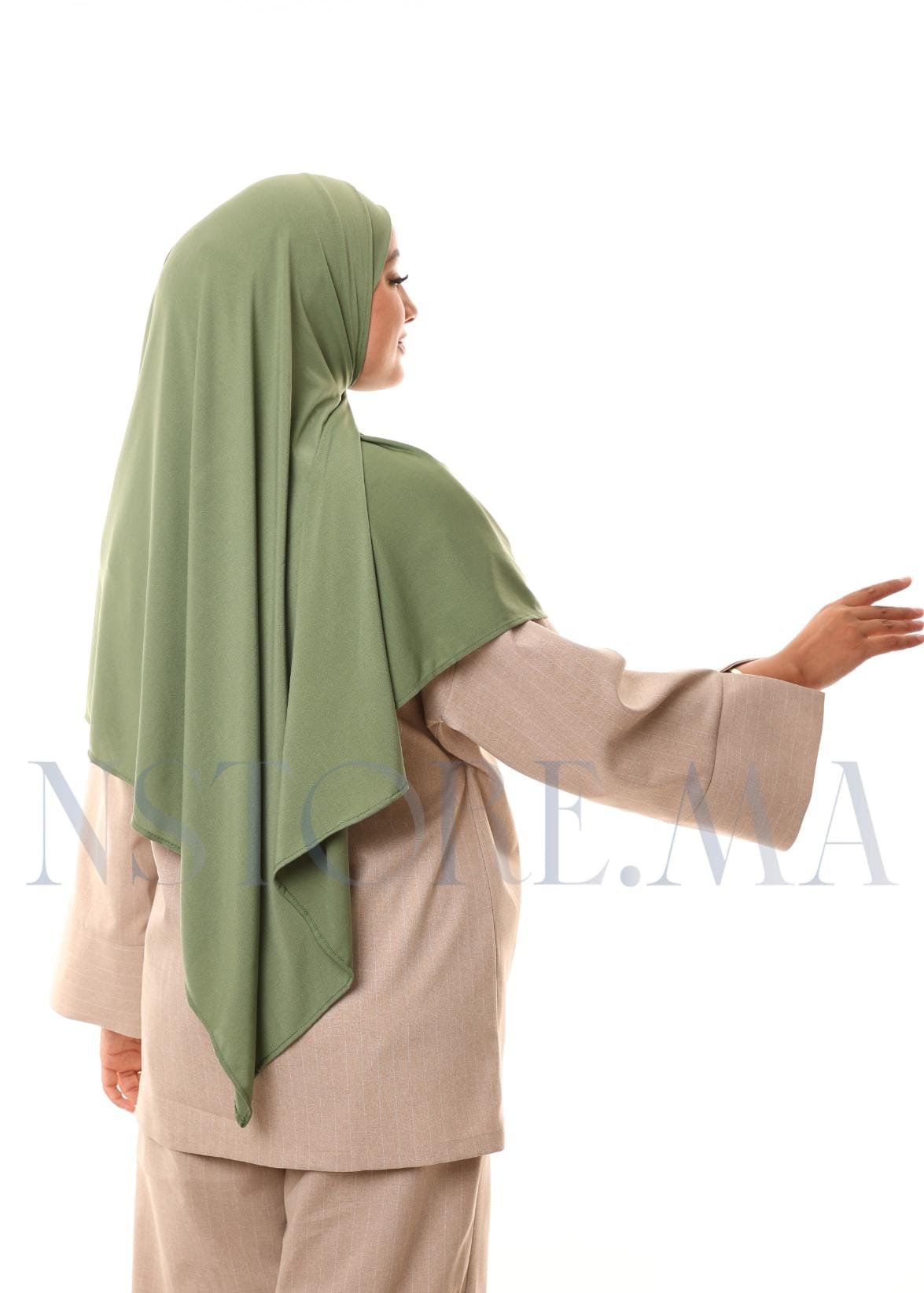 شال مزدوج - أخضر عسكري -