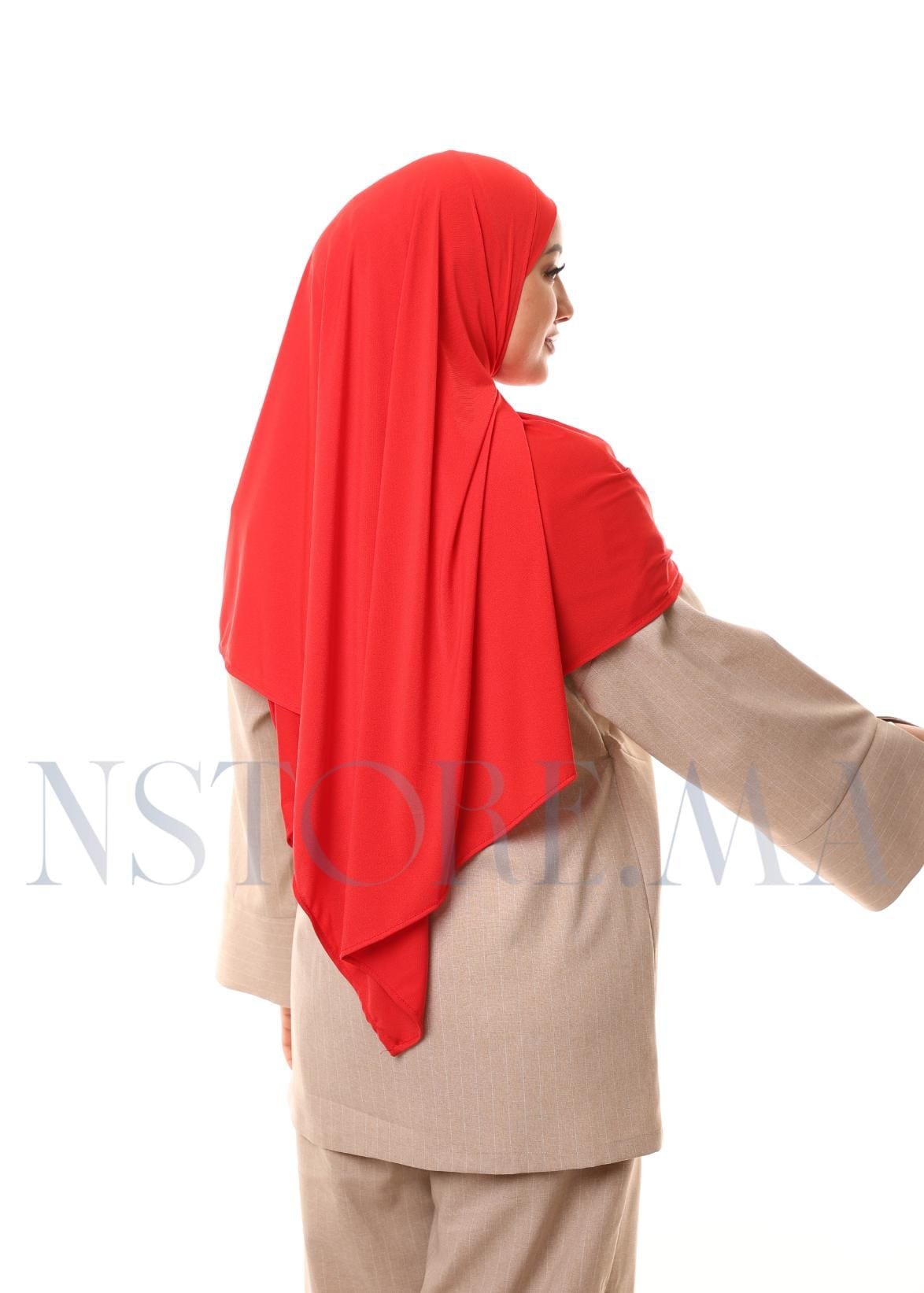 شال مزدوج - أحمر -