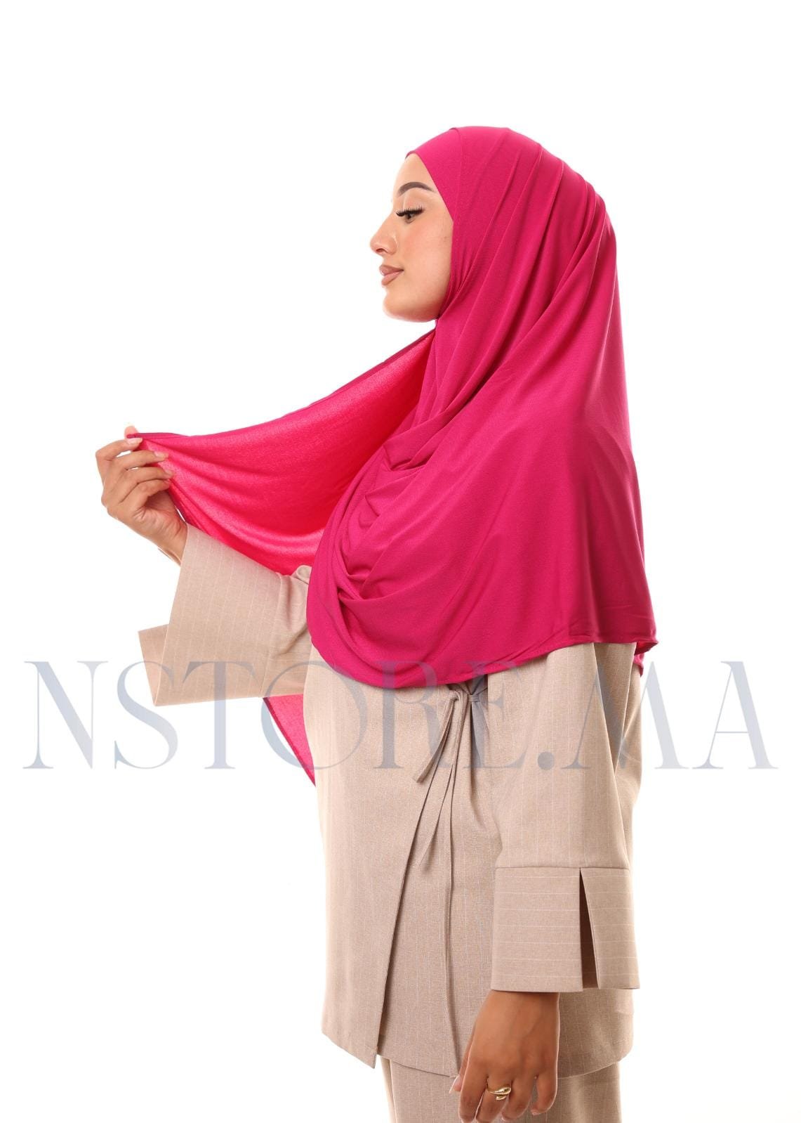 شال مزدوج - وردي فوشيا -