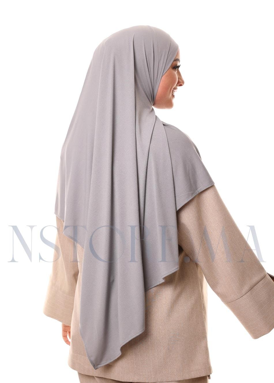 شال مزدوج - رمادي -