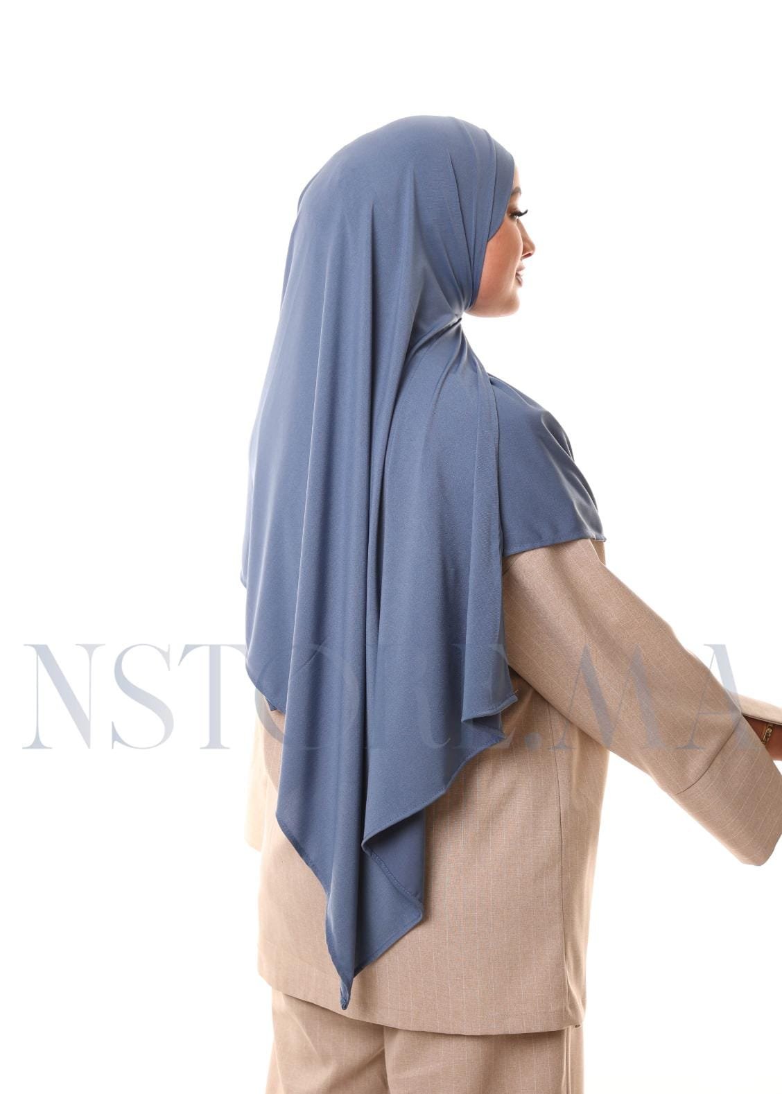 شال مزدوج - أزرق بترولي -