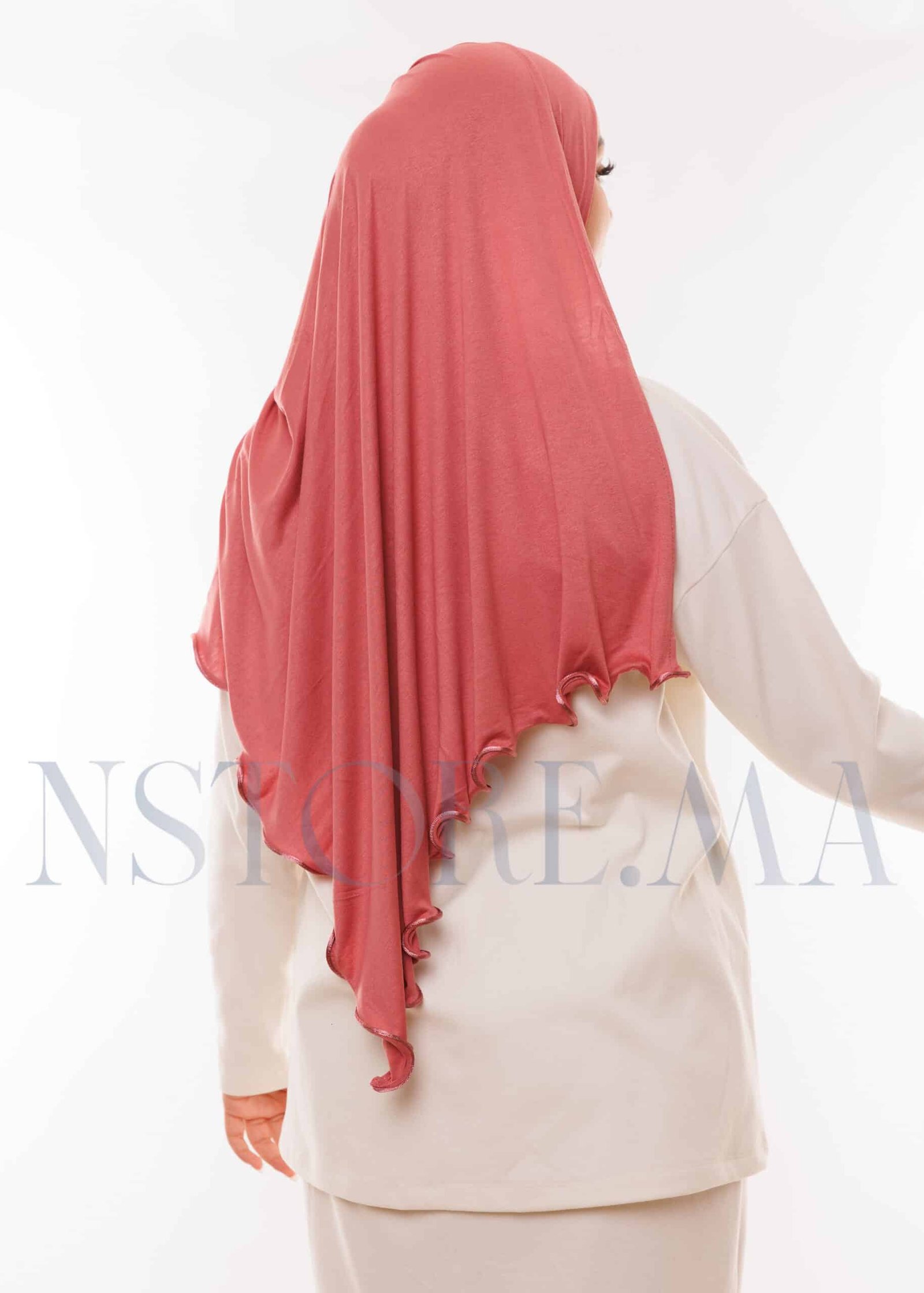 شال ليكرا مموج - وردي كشيري -