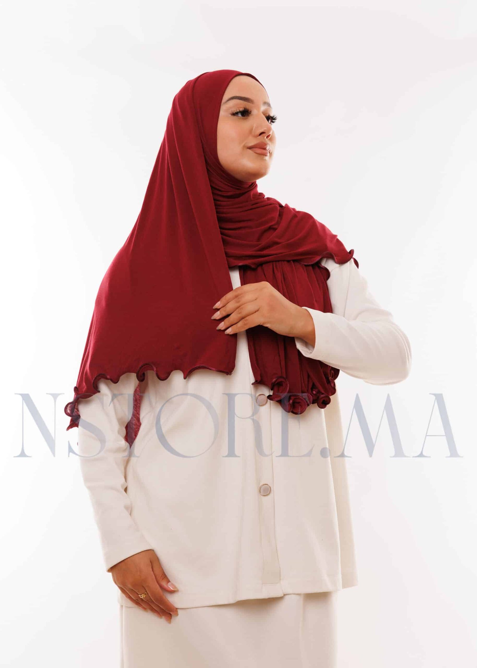 شال ليكرا مموج - ڭرونة -