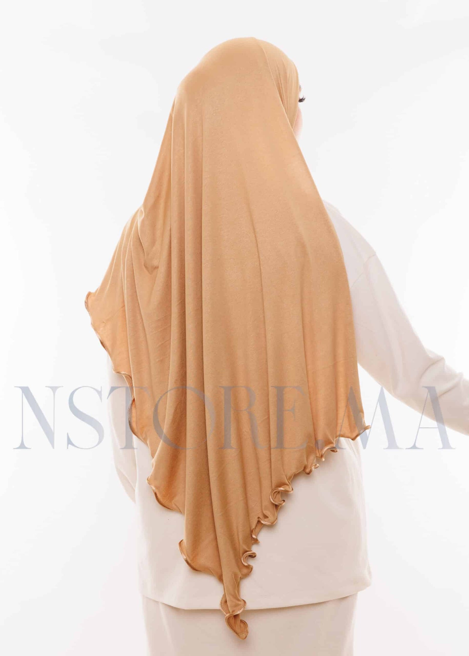 شال ليكرا مموج - بيج رملي -