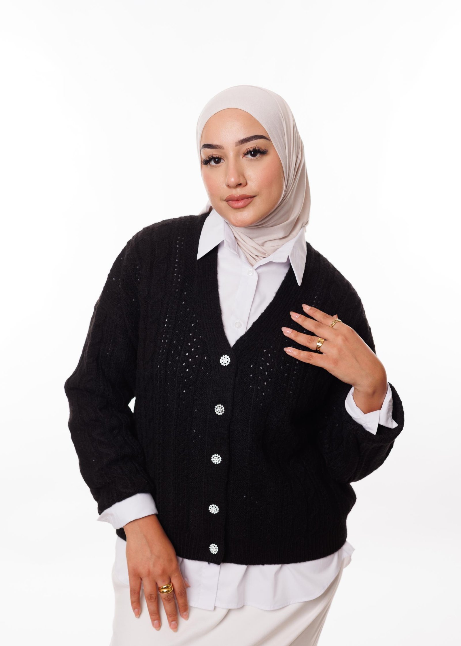 سترة صوفية مخرمة