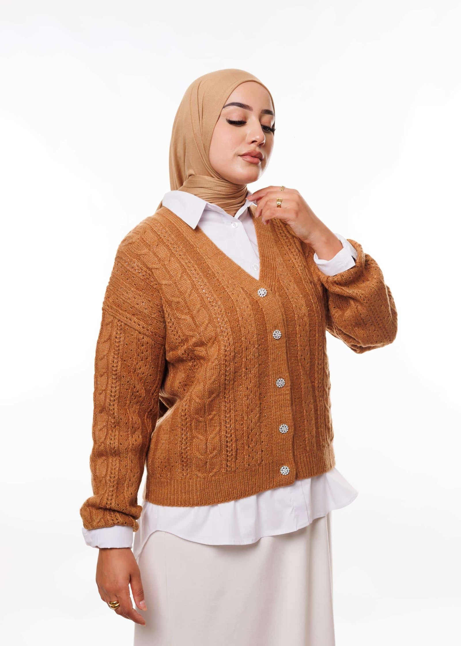 سترة صوفية مخرمة