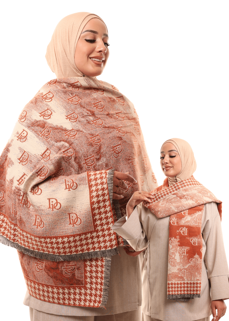 وشاح شتوي دافئ يلبس من الجهتين – PDF86