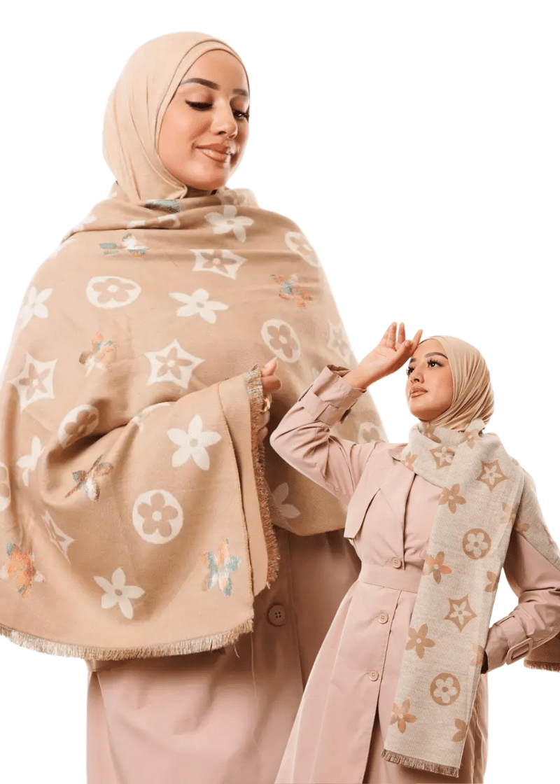 وشاح شتوي دافئ يلبس من الجهتين – PDF60