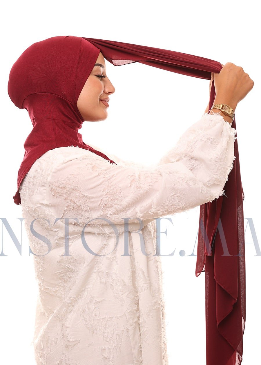 شال كريب حريري بالبوني "النينجا" - ڭرونا -