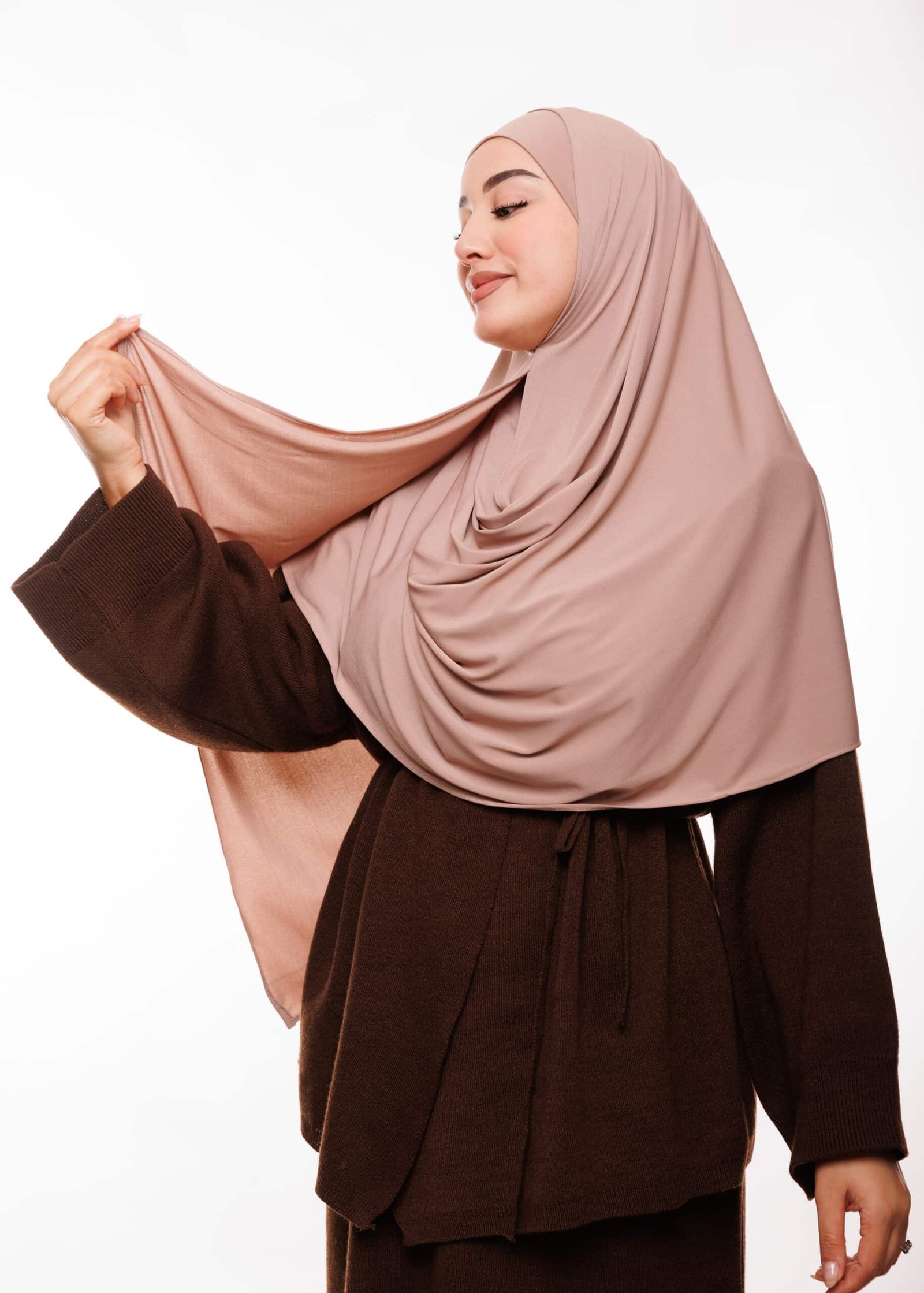 شال مزدوج - وردي ترابي -