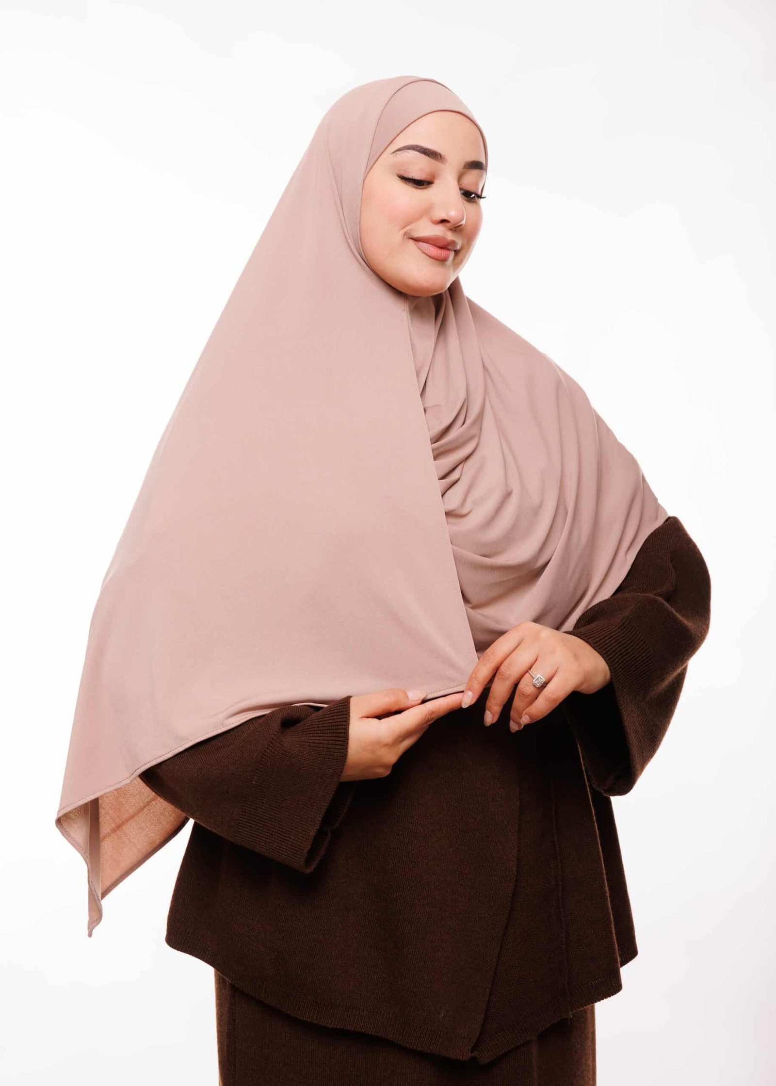 شال مزدوج - وردي ترابي -