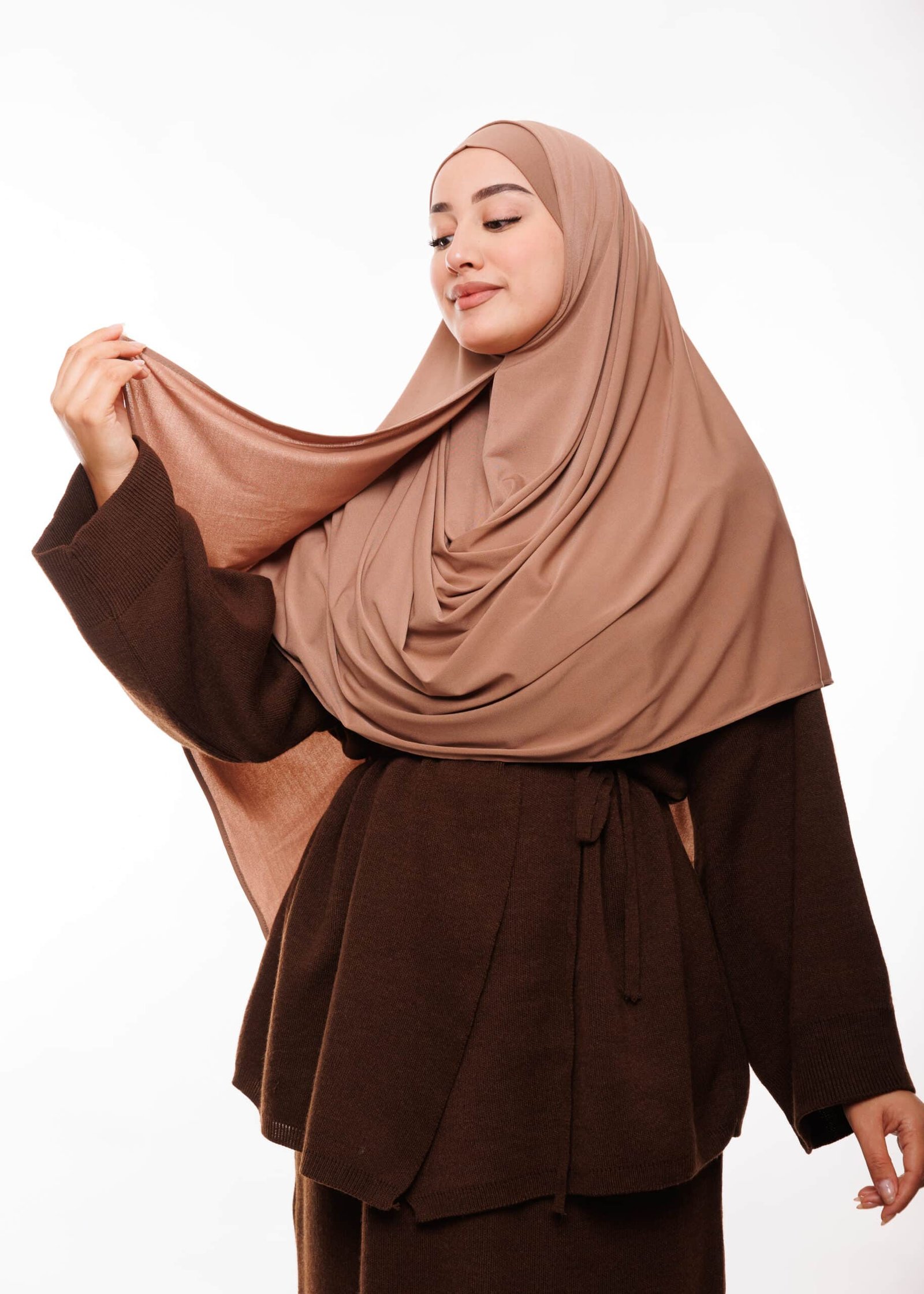 شال مزدوج - ترابي داكن -