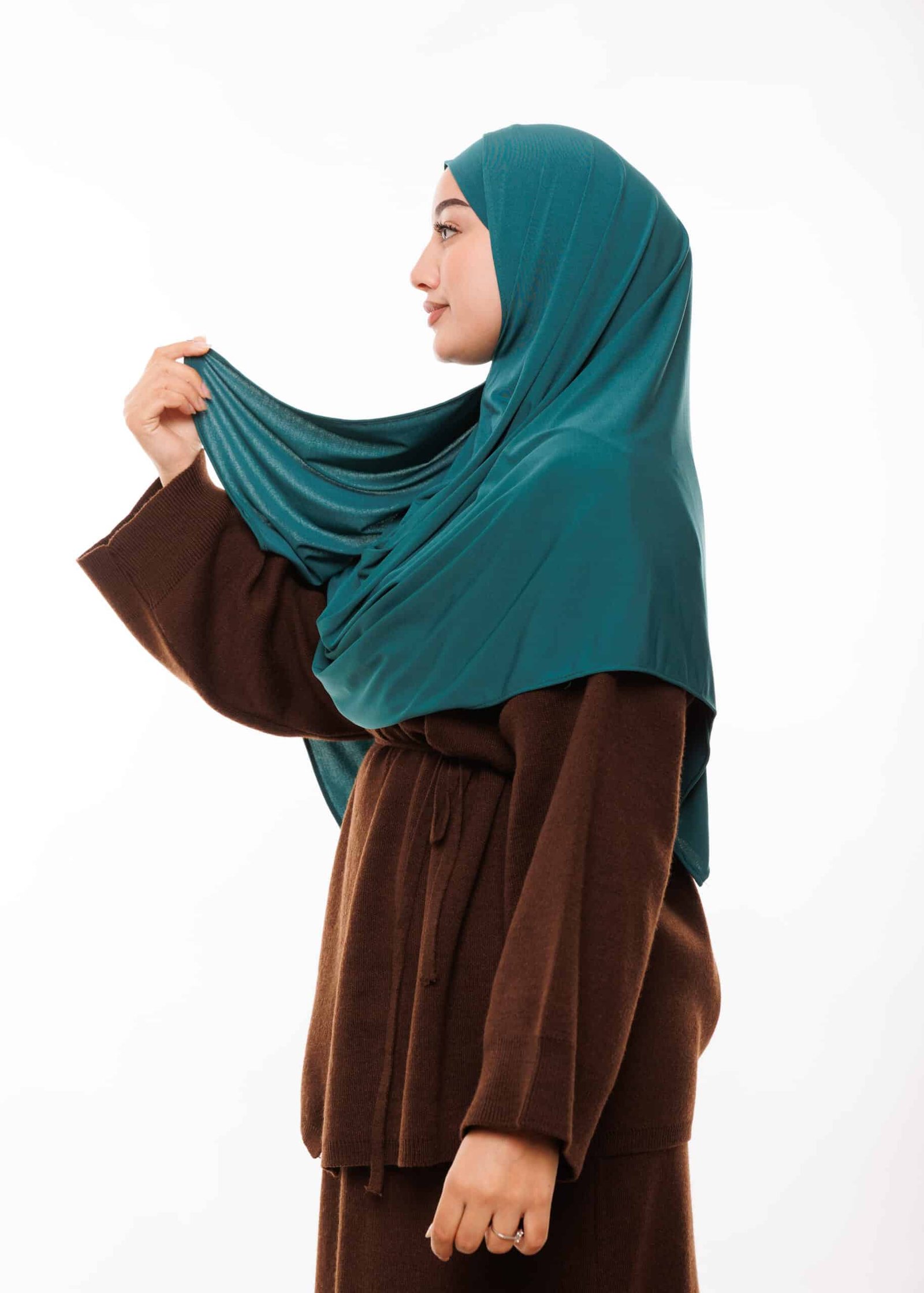 شال مزدوج - أخضر فيروزي -