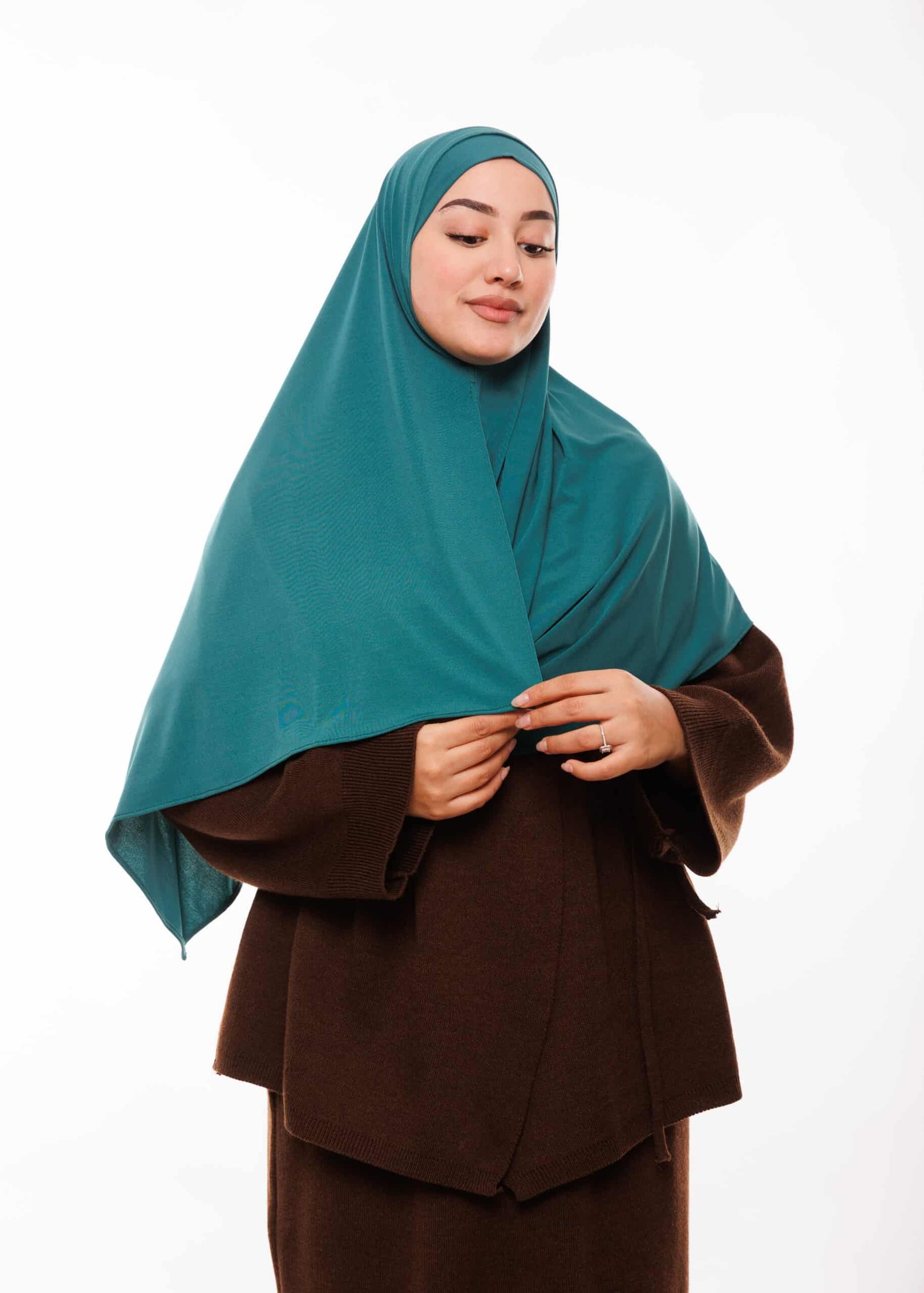 شال مزدوج - أخضر فيروزي -