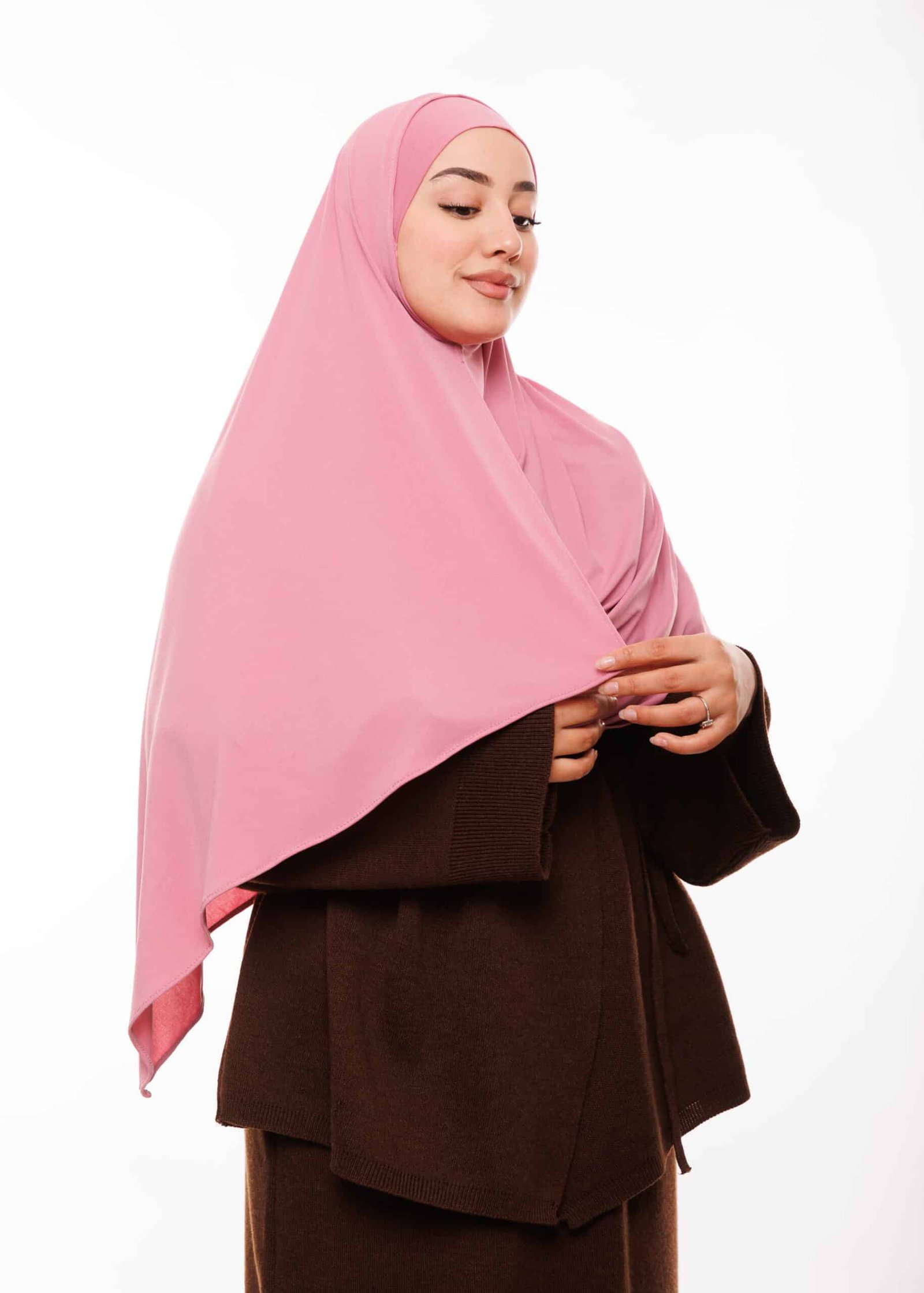 شال مزدوج - وردي داكن -