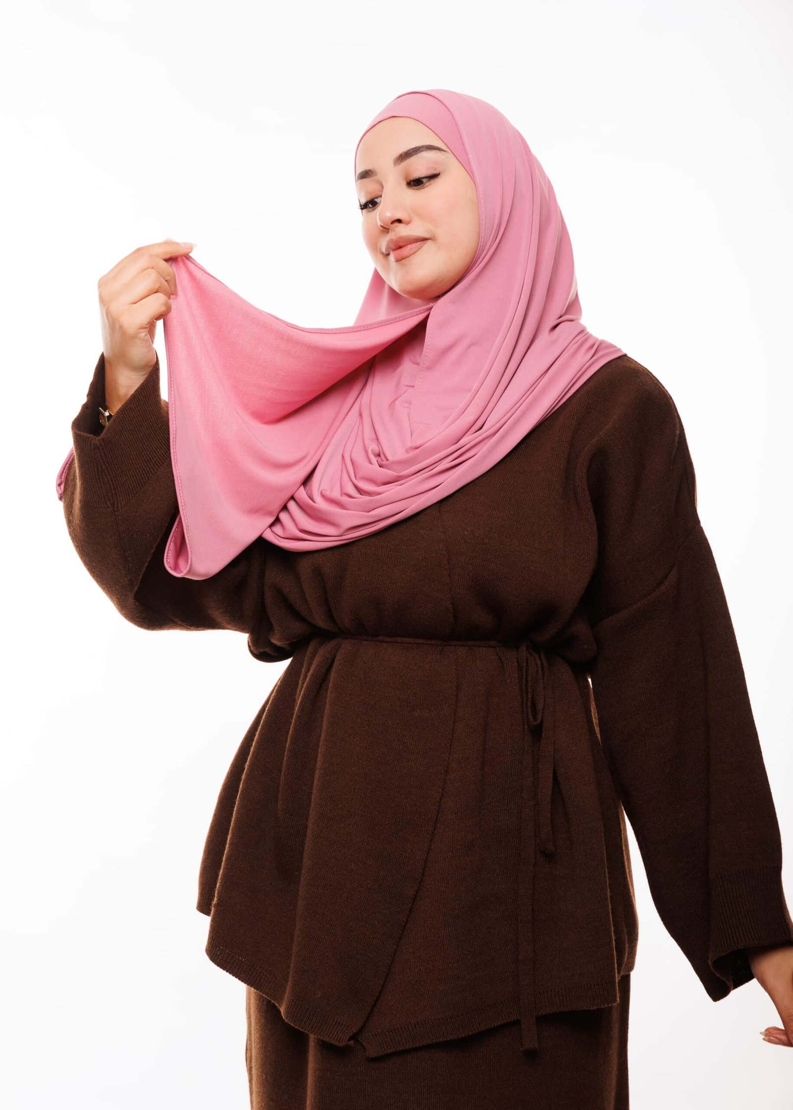 شال مزدوج - وردي داكن -