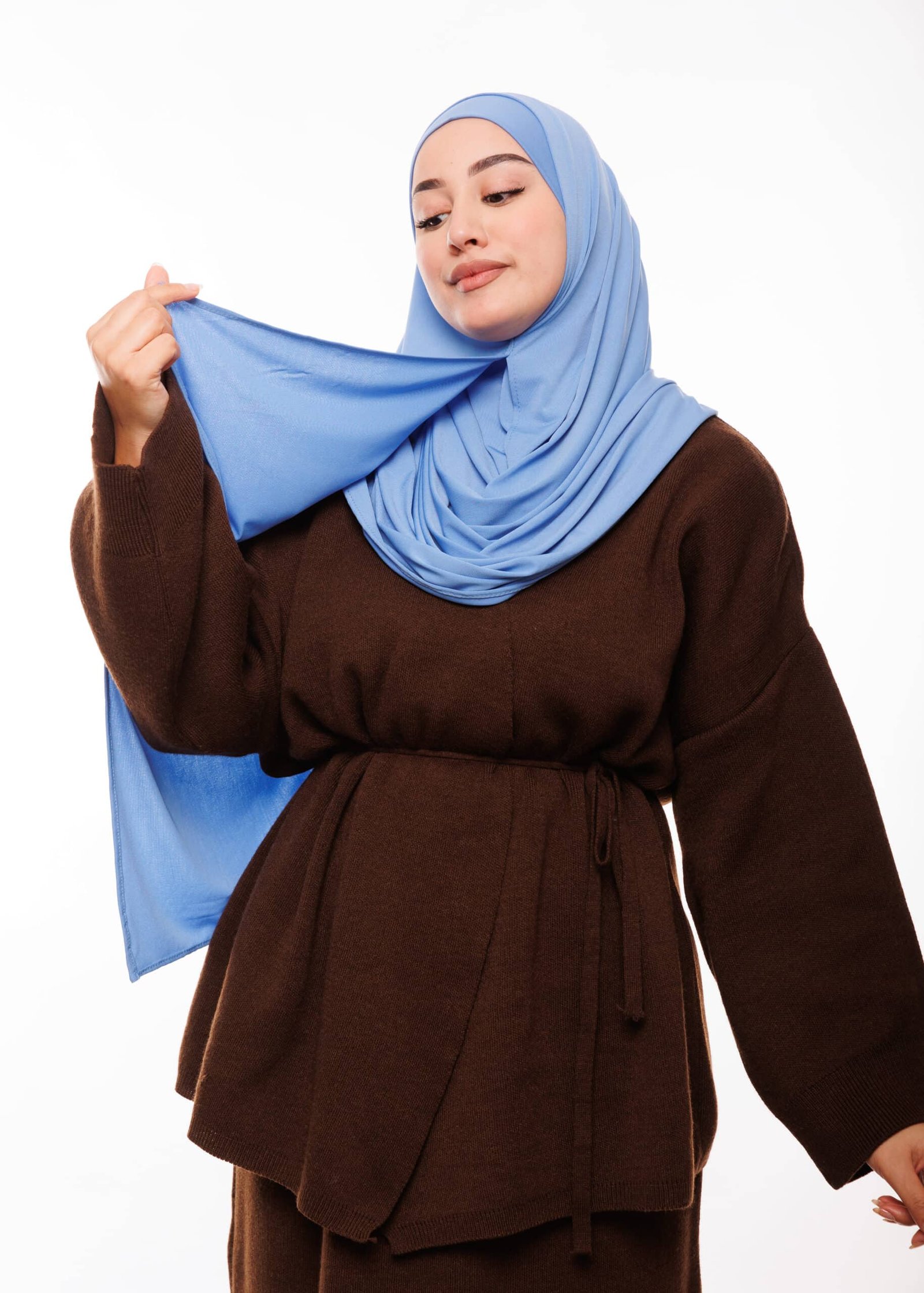 شال مزدوج - أزرق جينز -