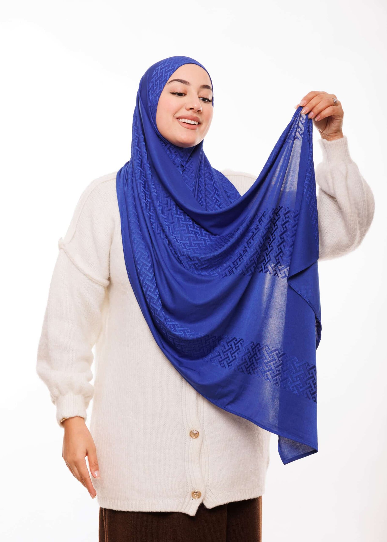 شال كشخة أزرق ملكي