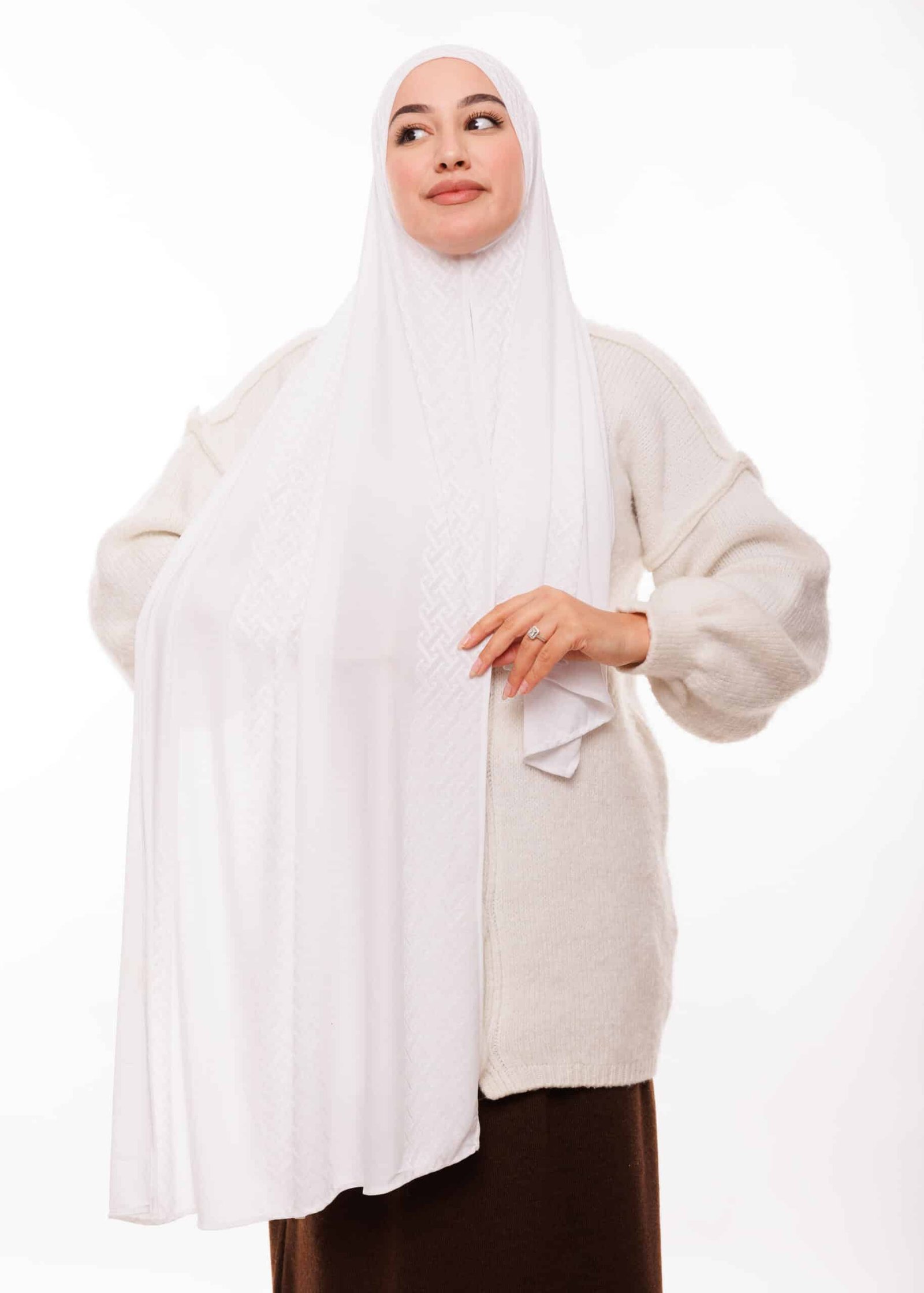 شال كشخة - أبيض -