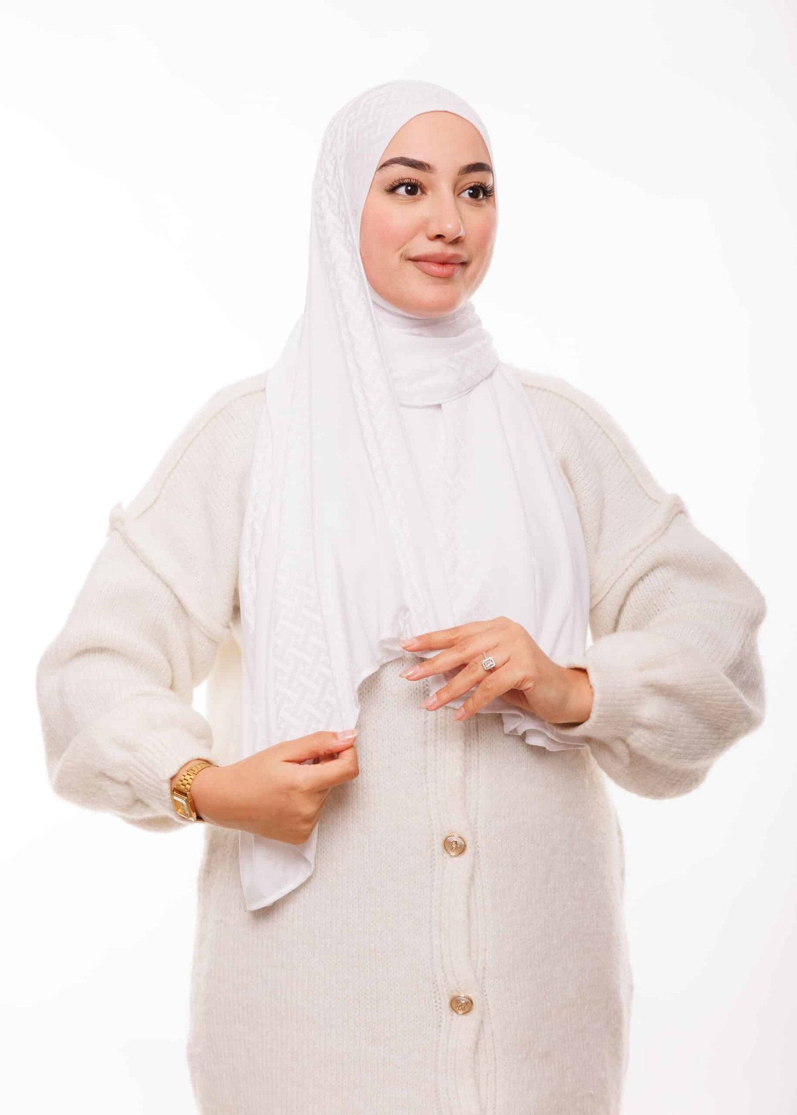 شال كشخة - أبيض -