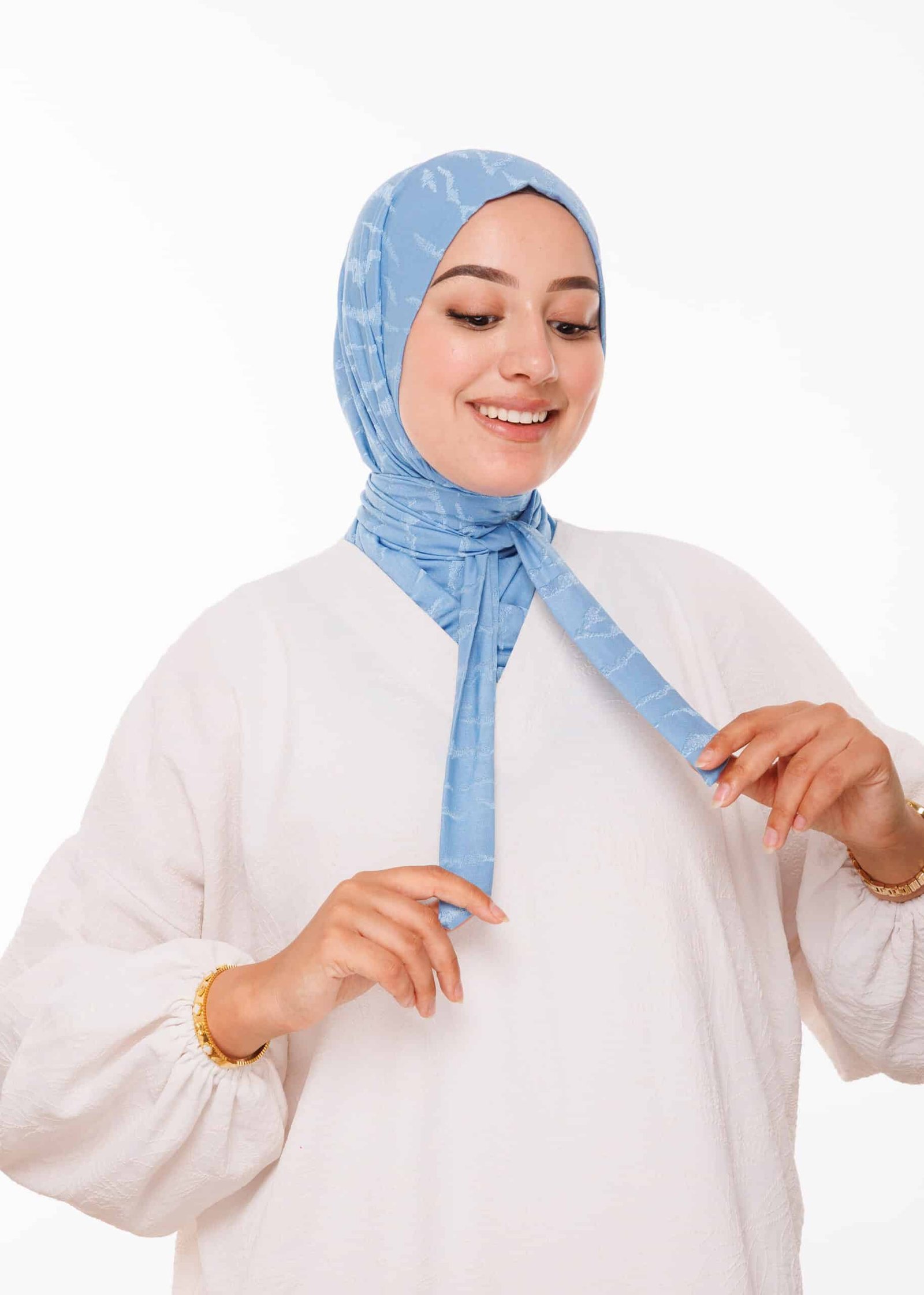 طبقية فخمة - أزرق جينز فاتح