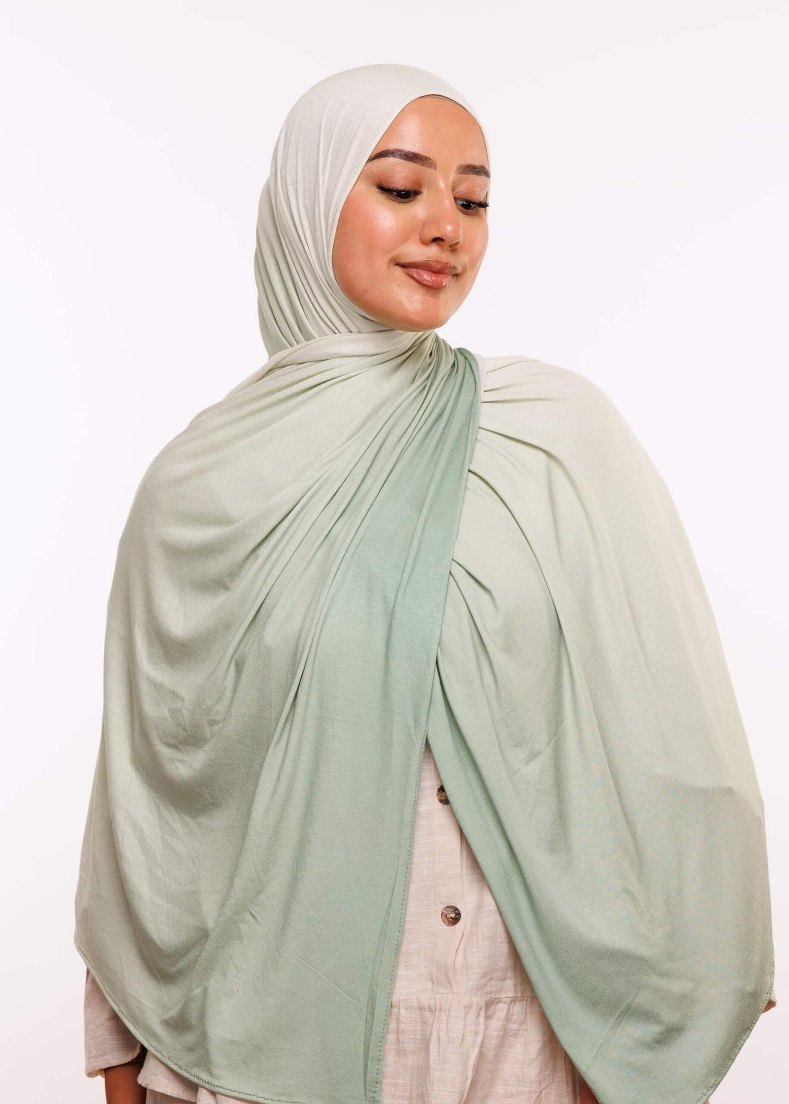 شال ليكرا ديڭرادي - أخضر باستيل -