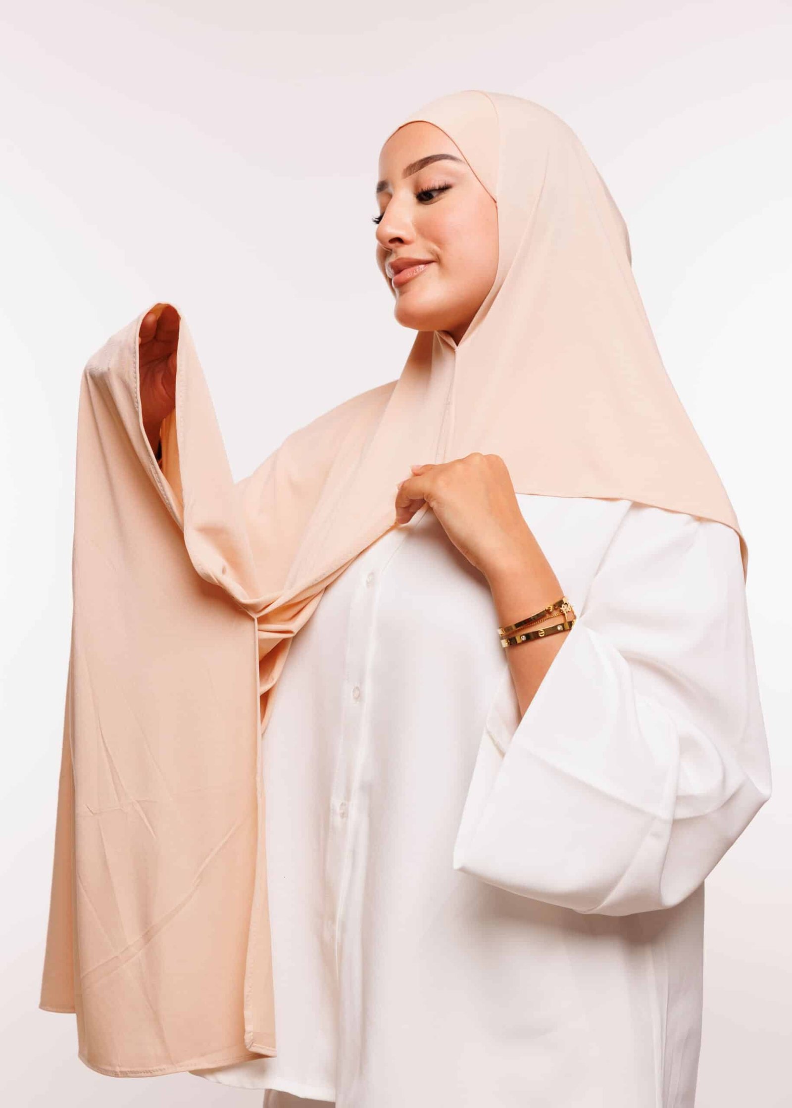 شال مزدوج – بيج كريمي –